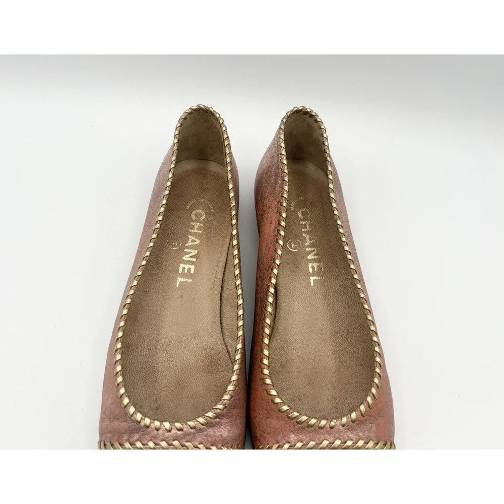 CHANEL pink metallic